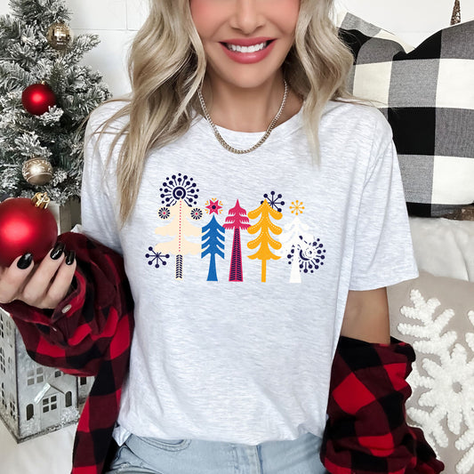 Noel Folk Art, Christmas, Snowflakes, Nordic Super Soft Tshirt