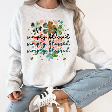 Not Lucky, Simply Blessed, Christian, Faith Based Apparel, Gospel Sweatshirt