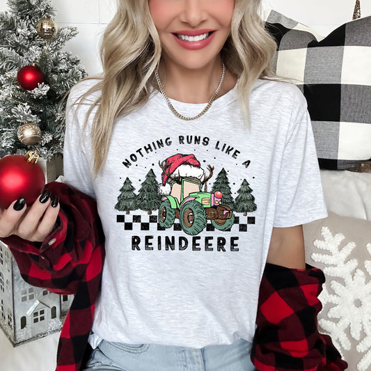 Nothing Runs Like A Reindeere, Deere, Christmas, Tractor, Farm Life Super Soft Tees