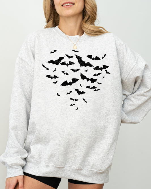 Flying Bats, Funny, Witch, Aesthetic, Meme, Halloween, Spooky, Costume Sweatshirt