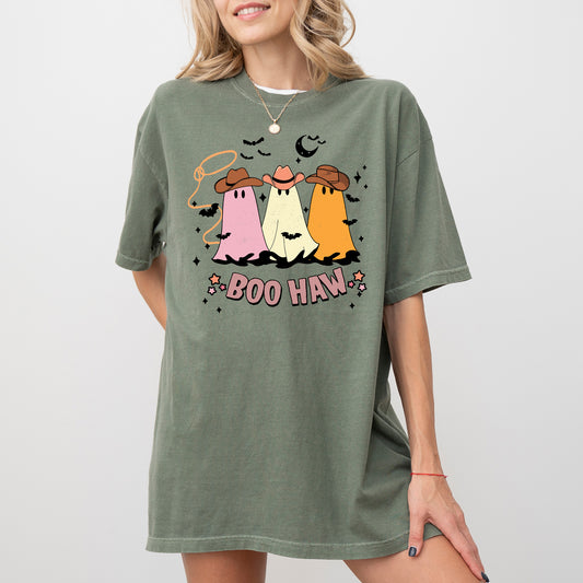 Boo Haw Mini Cowboy Ghosts, Funny, Witch, Aesthetic, Meme, Halloween, Spooky, Costume, Tshirt