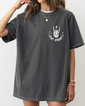 Stay Spooky, Pocket, Skeleton, Ghost, Funny, Witch, Aesthetic, Meme, Halloween, Spooky, Costume, Tshirt Comfort Colors T-Shirt