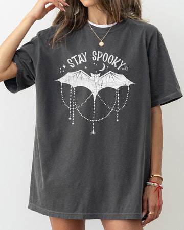 Stay Spooky, Bat, Skeleton, Ghost, Funny, Witch, Aesthetic, Meme, Halloween, Spooky, Costume, Tshirt Comfort Colors T-Shirt