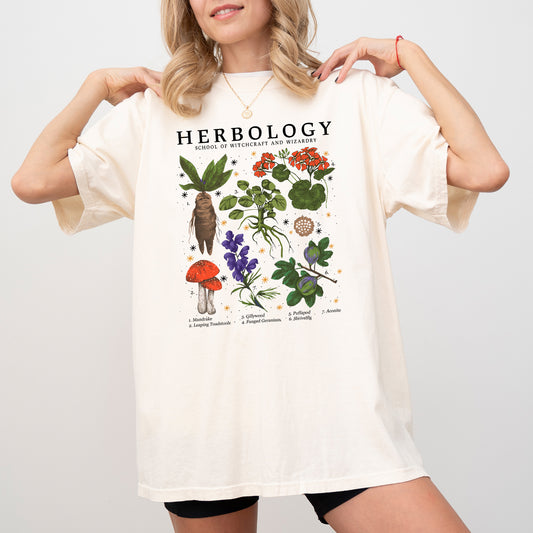 Herbology, Mushroom, Skeleton, Ghost, Funny, Witch, Aesthetic, Meme, Halloween, Spooky, Costume, Tshirt