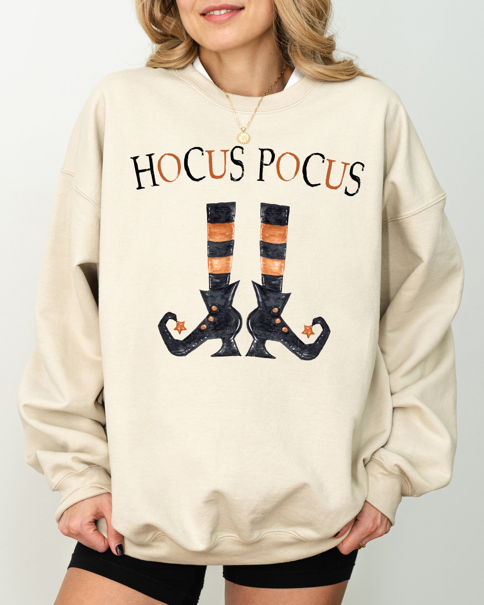 Hocus Pocus, Boots, Skeleton, Funny, Witch, Aesthetic, Meme, Halloween, Spooky, Costume Sweatshirt