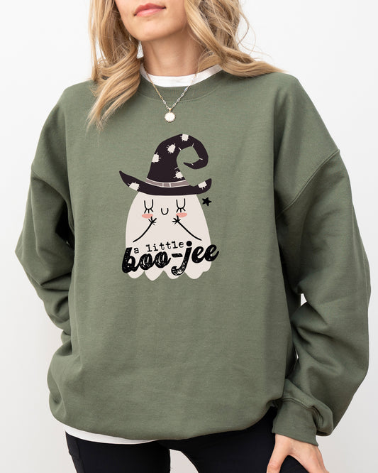 Boo-Jee, Ghost, Spooky, Skeleton, Funny, Witch, Aesthetic, Meme, Halloween, Costume Sweatshirt