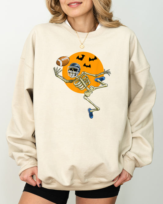 American Football, Skeleton, Spooky, Funny, Witch, Aesthetic, Meme, Halloween, Costume Sweatshirt