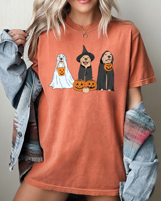 Dog Ghosts, Skeleton, Funny, Pumpkin, Spooky, Witch, Aesthetic, Meme, Halloween, Costume, Tshirt