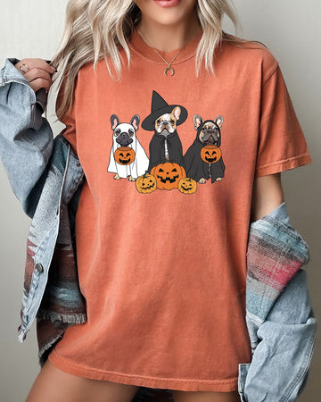 Ghost Dogs, Skeleton, Funny, Pumpkin, Spooky, Witch, Aesthetic, Meme, Halloween, Costume, Tshirt Comfort Colors T-Shirt