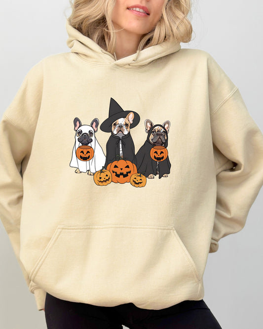 Ghost Dogs, Skeleton, Funny, Pumpkin, Spooky, Witch, Aesthetic, Meme, Halloween, Costume, Hoodie, Hooded Sweatshirt