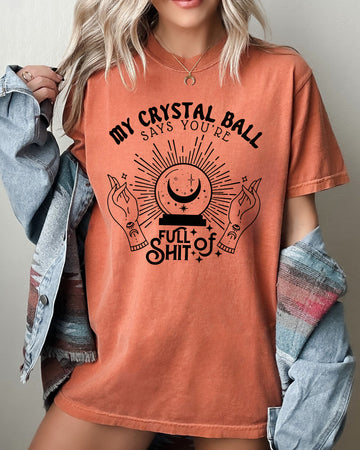 Crystal Ball, Skeleton, Funny, Pumpkin, Spooky, Witch, Aesthetic, Meme, Halloween, Costume, Tshirt Comfort Colors T-Shirt