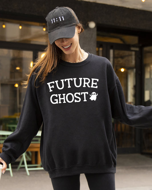 Future Ghost, Skeleton, Funny, Pumpkin, Spooky, Witch, Aesthetic, Meme, Halloween, Costume Sweatshirt