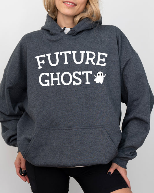 Future Ghost, Skeleton, Funny, Pumpkin, Spooky, Witch, Aesthetic, Meme, Halloween, Costume, Hoodie, Hooded Sweatshirt