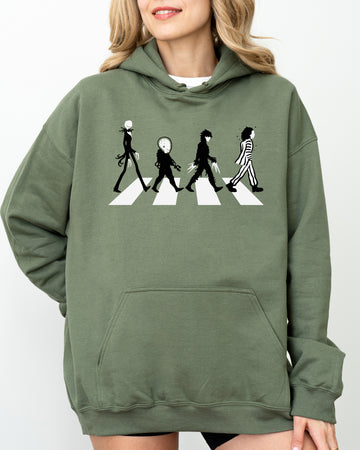 Burton Road, Skeleton, Funny, Ghost, Spooky, Witch, Aesthetic, Meme, Halloween, Costume, Hoodie, Hooded Sweatshirt