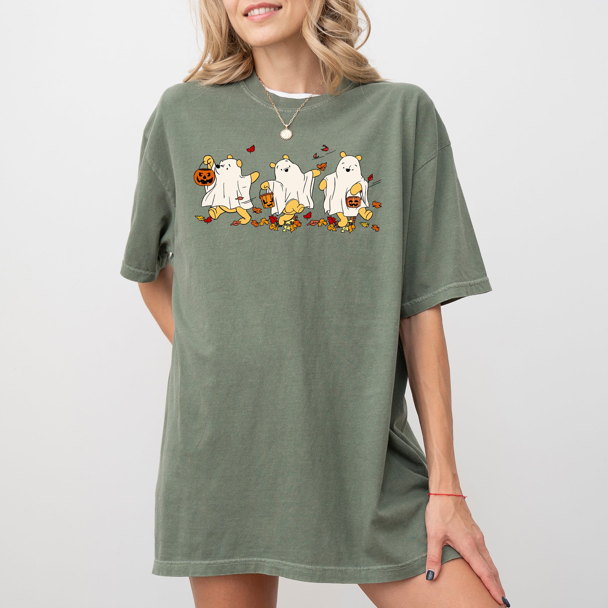 Ghost Pooh, Bear, Skeleton, Funny, Spooky, Witch, Aesthetic, Meme, Halloween, Costume, Tshirt Comfort Colors T-Shirt