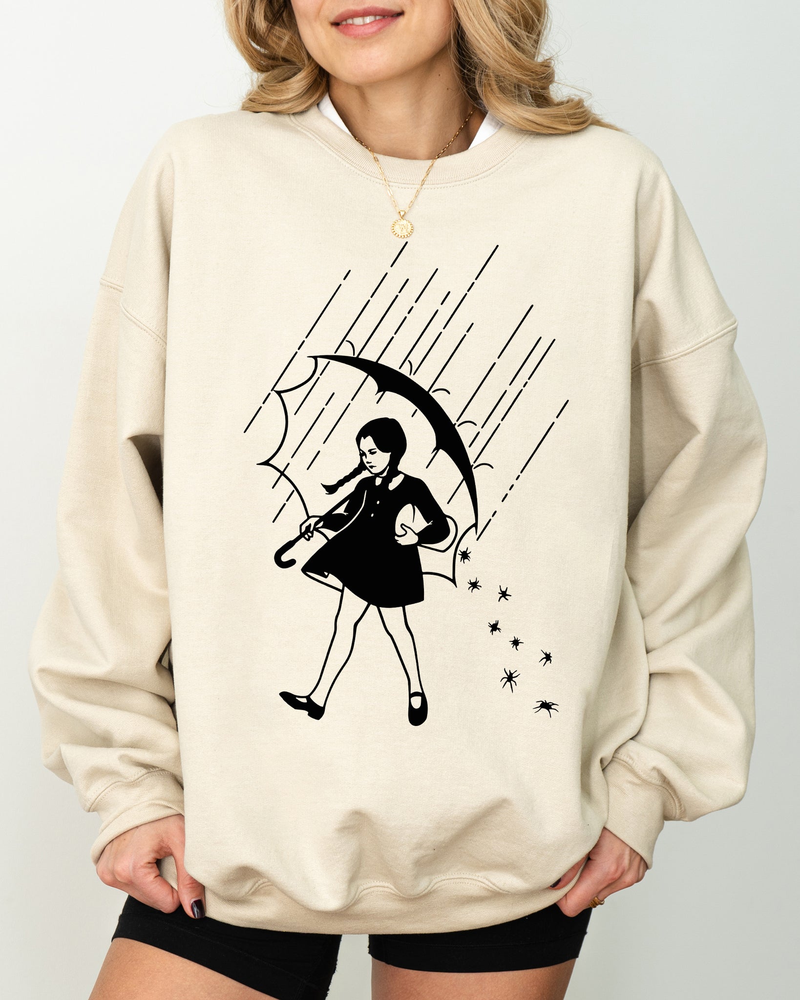 Wednesday, Skeleton, Ghost, Witch, Skull, Funny, Spooky, Aesthetic, Meme, Halloween, Costume Sweatshirt