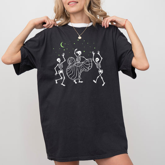 Dance, Day of the Dead, Skeleton, Witch, Skull, Funny, Spooky, Aesthetic, Meme, Halloween, Costume, Tshirt