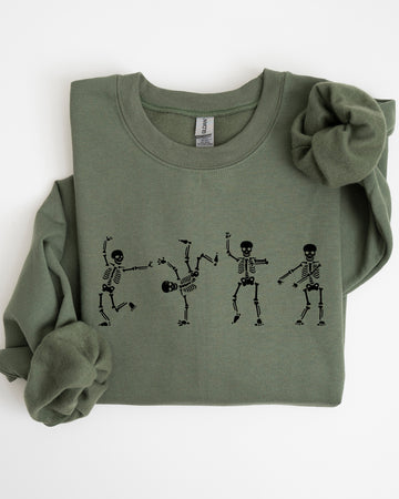 Funny Skeletons, Dance, Ghost, Witch, Skull, Spooky, Aesthetic, Meme, Halloween, Costume Sweatshirt