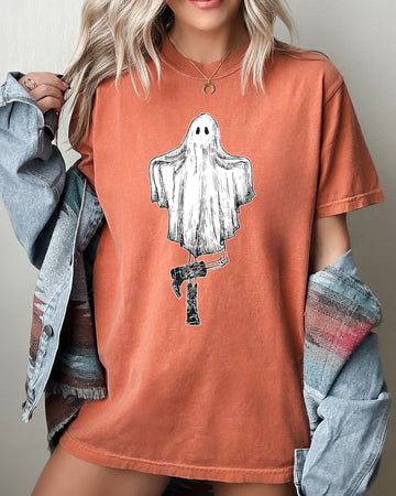 Western Ghost, Cowboy, Skeleton, Witch, Skull, Spooky, Aesthetic, Meme, Halloween, Costume, Tshirt Comfort Colors T-Shirt