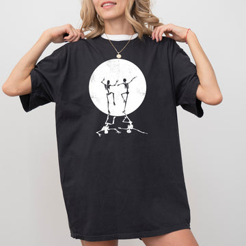 Dancing Skeletons, Moon, Ghost, Witch, Skull, Spooky, Aesthetic, Meme, Halloween, Costume, Tshirt Comfort Colors T-Shirt