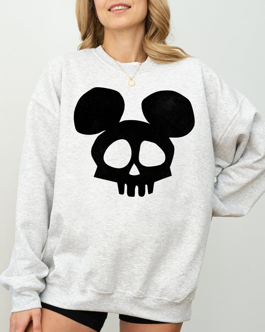 Mouse Ears, Skeleton, Ghost, Witch, Skull, Spooky, Aesthetic, Meme, Halloween, Costume Sweatshirt