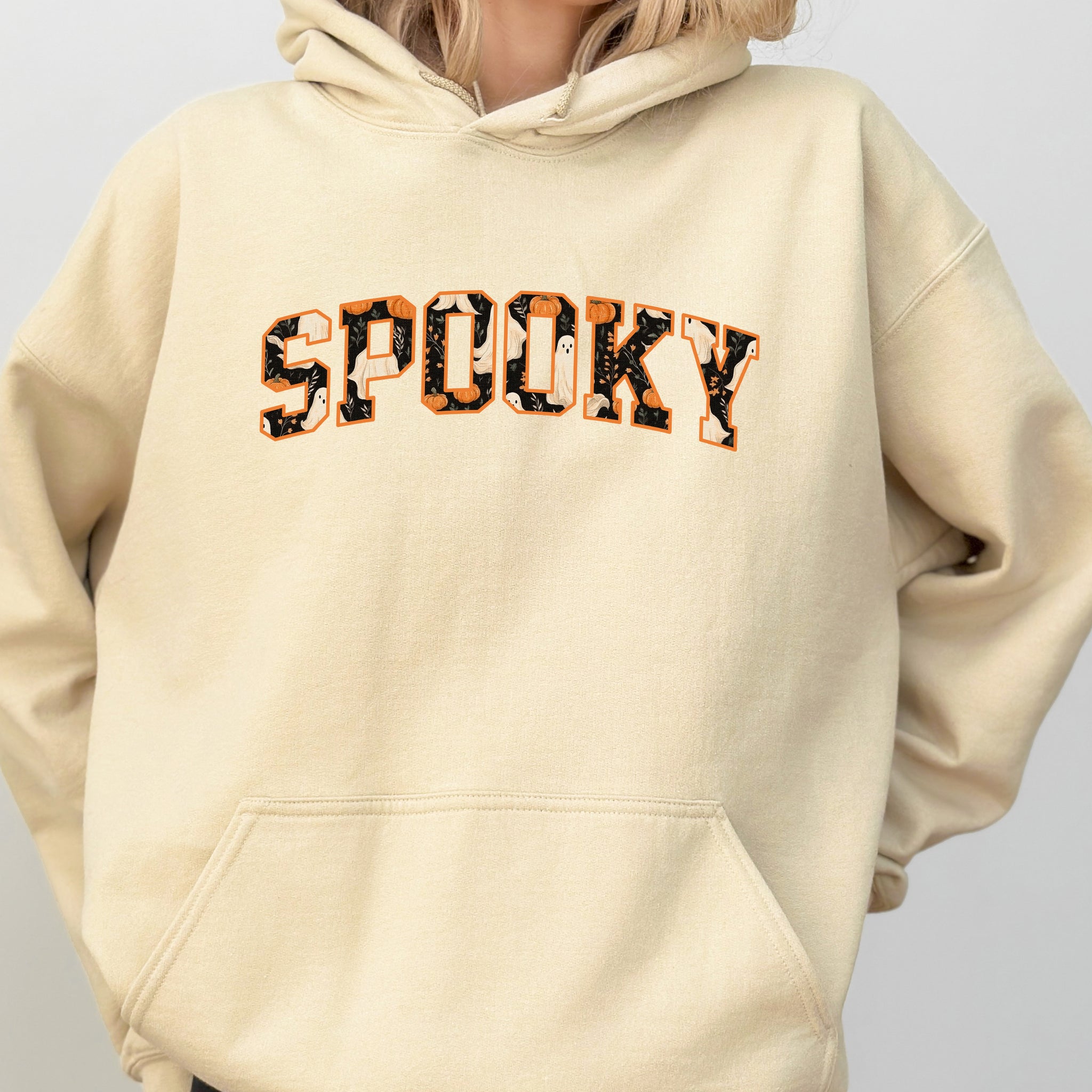 Spooky, Skeleton, Ghost, Witch, Skull, Spooky, Aesthetic, Meme, Halloween, Costume, Hoodie, Hooded Sweatshirt
