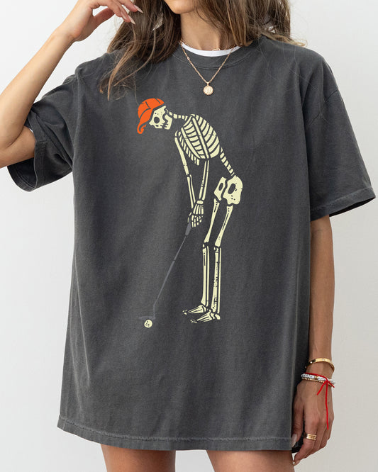 Golf Player, Skeleton, Ghost, Witch, Skull, Spooky, Aesthetic, Meme, Halloween, Costume, Tshirt