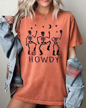Dancing Skeletons, Howdy, Spooky, Ghost, Witch, Skull, Aesthetic, Meme, Halloween, Costume, Tshirt Comfort Colors T-Shirt