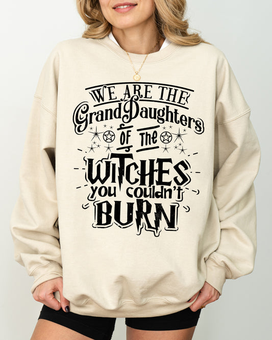 Granddaughters of the Witches, Skeleton, Witch, Skull, Spooky, Aesthetic, Meme, Halloween, Costume Sweatshirt