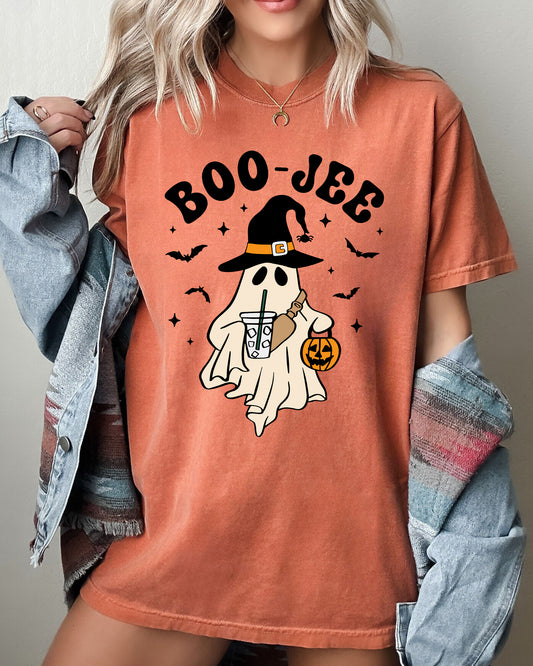 Boo-Jee, Cowboy Ghost, Western, Skeleton, Witch, Skull, Aesthetic, Meme, Halloween, Costume, Tshirt