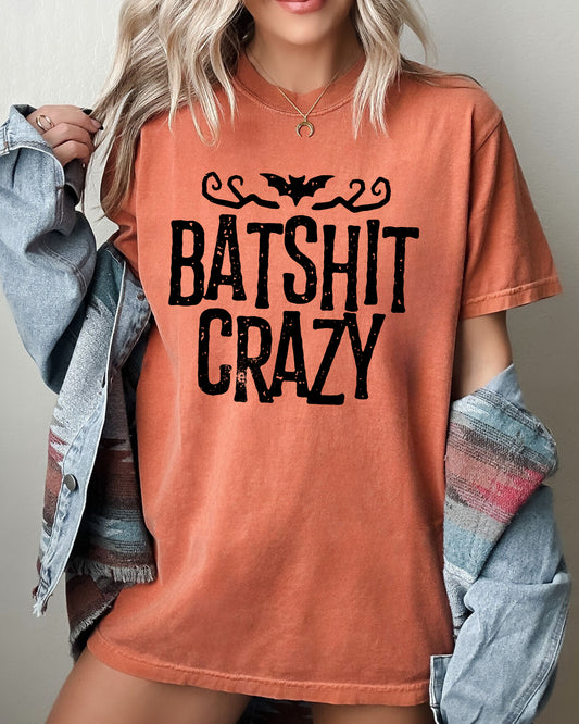 Batshit Crazy, Skeletons, Ghost, Western, Witch, Skull, Aesthetic, Meme, Halloween, Costume, Tshirt