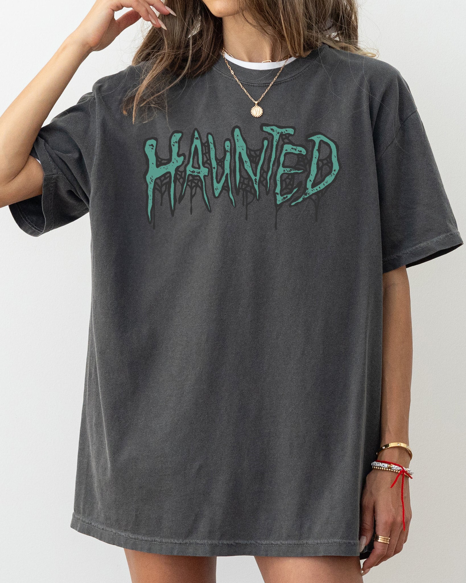 Haunted. Skeleton, Ghost, Western, Witch, Skull, Aesthetic, Meme, Halloween, Costume, Tshirt Comfort Colors T-Shirt