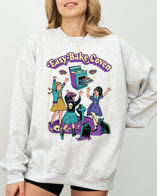 Easy-Bake Coven, Retro, Ghost, Spooky, Scary, Skeleton, Skull, Western, Witch, Aesthetic, Meme, Halloween, Costume Sweatshirt