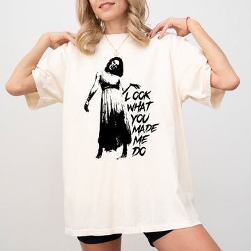 Look What You Made Me Do, Skeleton, Ghost, Spooky, Scary, Skull, Western, Witch, Aesthetic, Meme, Halloween, Costume, Tshirt Comfort Colors T-Shirt