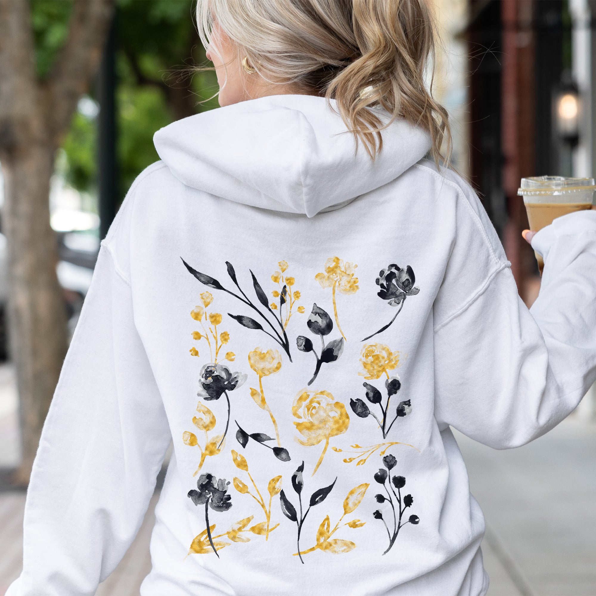 Botanical Pattern Flower Hoodie | Refinery Number One