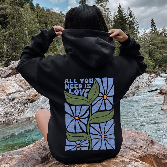 All You Need Is Love, Retro Flowers Hoodie