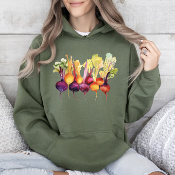Beets, Watercolor Vegetables, Gardening Hoodie