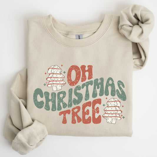 Oh Christmas Tree, Cakes, Snacks, Funny, Winter, Santa, Xmas Sweatshirt