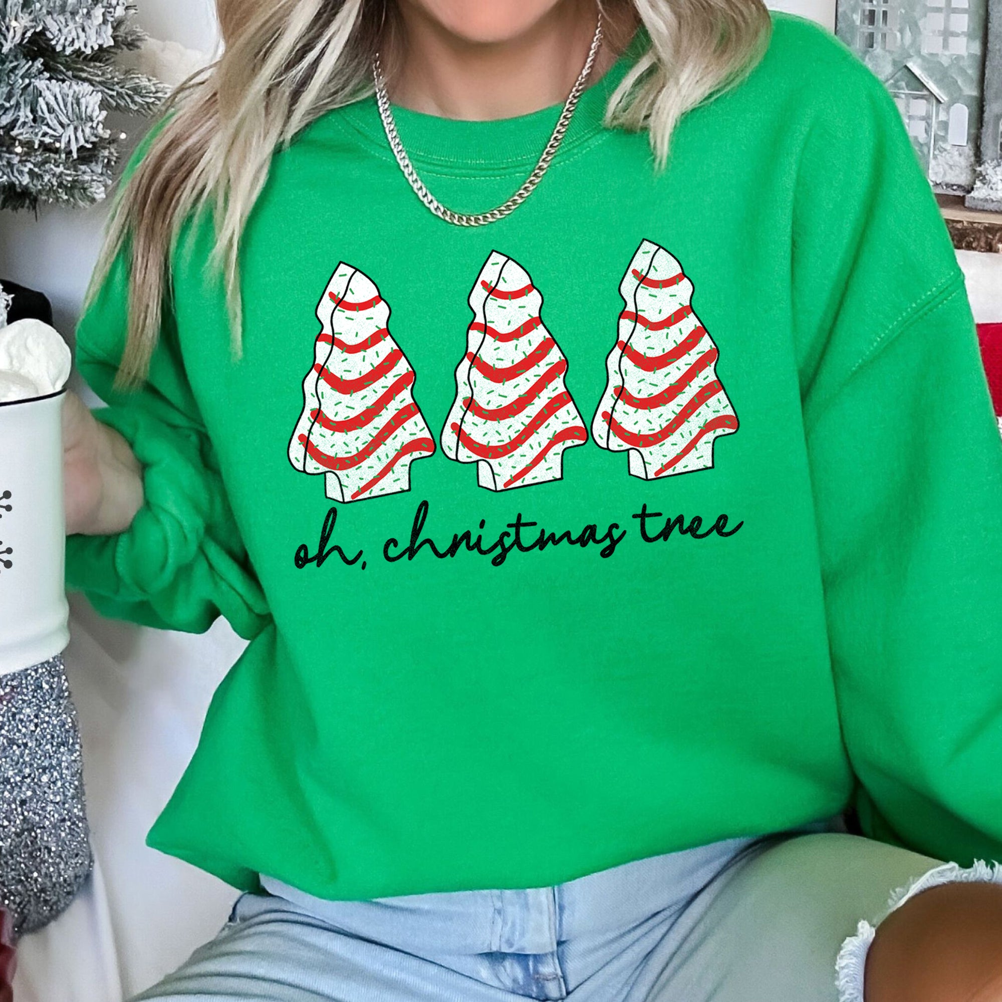 Oh Christmas Tree, Snack, Little Debbie Christmas Sweatshirt