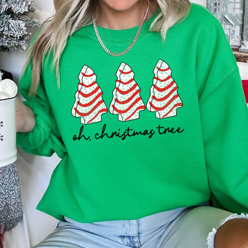 Oh Christmas Tree, Snack, Little Debbie Christmas Sweatshirt