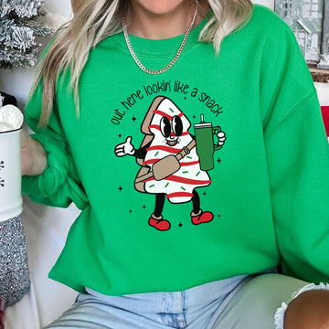 Out Here Looking Like A Snack, Christmas Sweatshirt