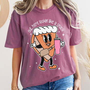 Out Here Looking Like A Snack, Pumpkin Pie, Thanksgiving, Little Debbie, Bougie, Comfort Colors Tshirt