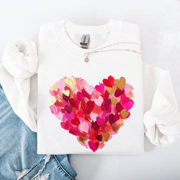Painted Heart, Valentine's Day, Colorful, Love Sweatshirt