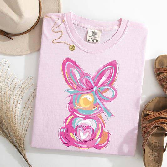 Painted Pastel Bunny, Easter, Bunny, Jesus, Rabbit, Holiday Tshirt