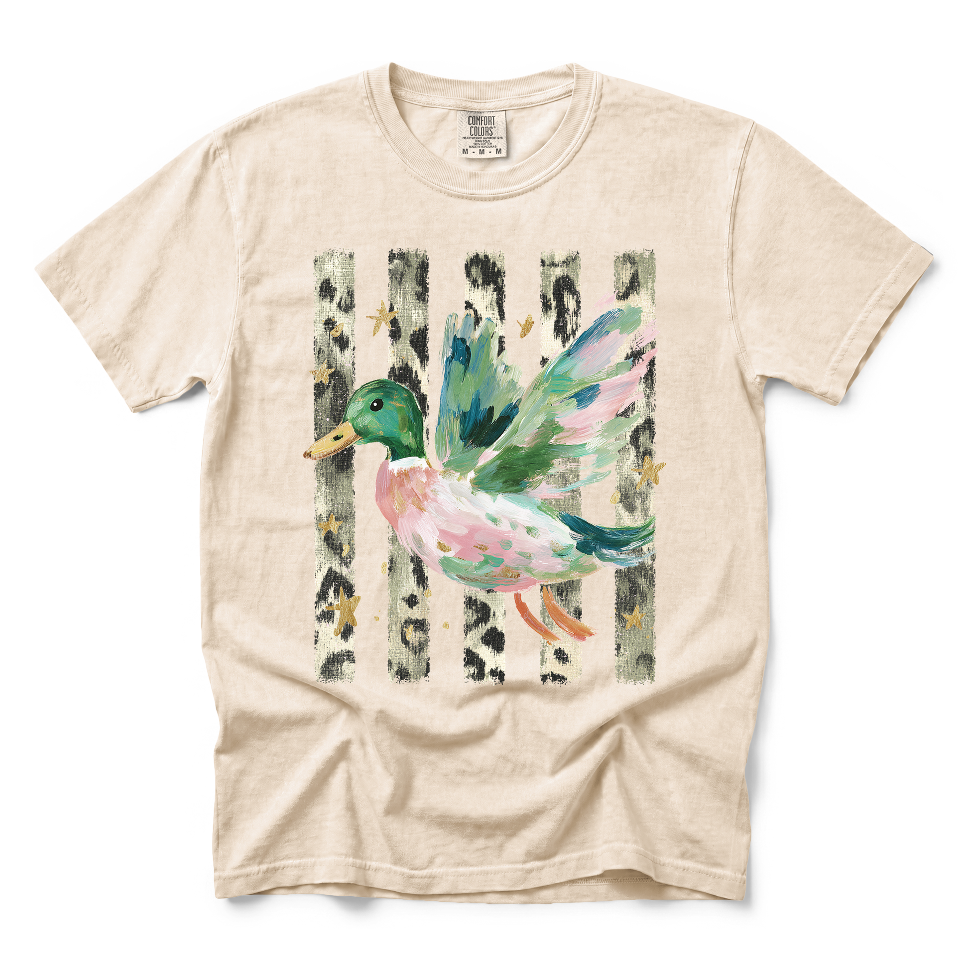 Painted Duck graphic on Comfort Colors 1717 in Ivory