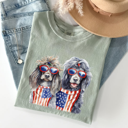 Patriotic Dogs, Hippie, Funny, Patriotic, 4th of July Tshirt