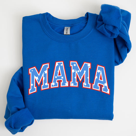 Patriotic Mama, Stars and Stripes, 4th of July Sweatshirt