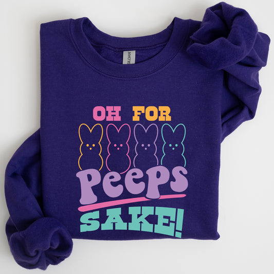 Peeps Sake, Easter, Retro, Pastel, Bunnies Sweatshirt