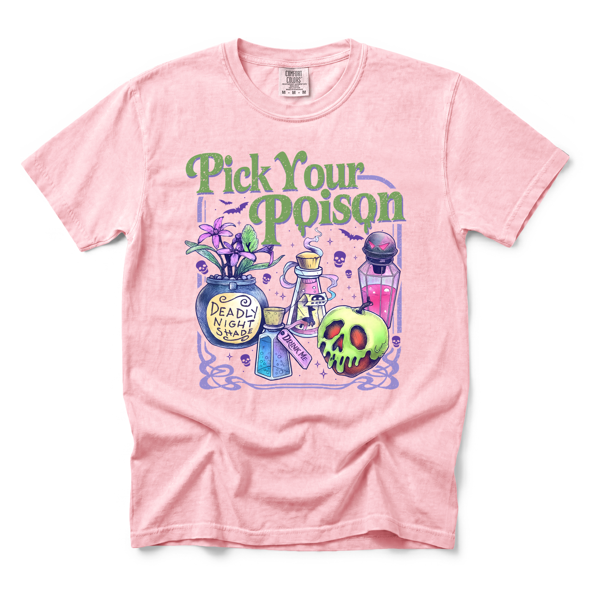 Pick Your Poison graphic on Comfort Colors 1717 in Blossom