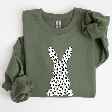 Polka Dot Easter Bunny, Dalmatian Print, Trend, Pattern Sweatshirt